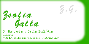 zsofia galla business card